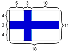 Dimensions of the Finnish flag.
