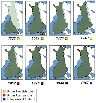 Finland's eastern border 1323 - 1947.