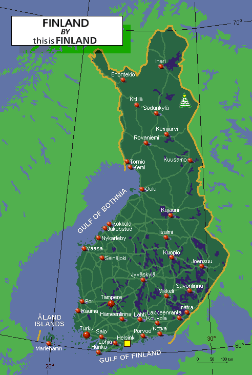 finland tourism map