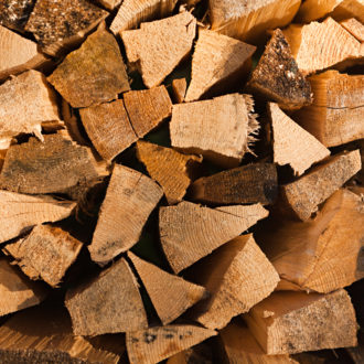 A pile of firewood.