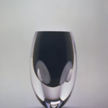Anubis Claritas玻璃工艺品，黑色，乳白色和透明。280毫米高，手工塑形。1984年。芬兰伊塔拉玻璃制品公司。