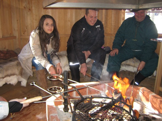 Pilar Díaz (left) of Spain bonded with the locals over a barbeque in Turku.