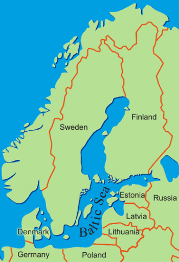 Nine countries border the Baltic Sea.