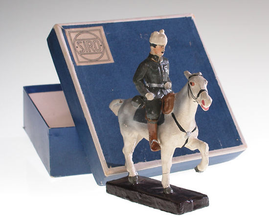 Mannerheim on horseback, papier-mâché doll.