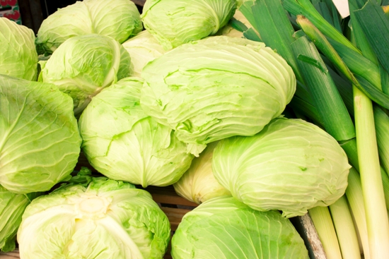A pile of cabbages.