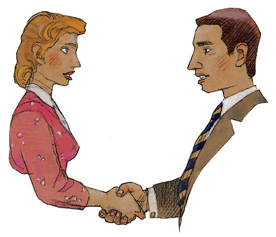 When meeting, Finns shake hands and make eye contact. Handshakes are brief and firm, and involve no 
supporting gestures.