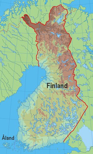 This is where Åland is located on the map.