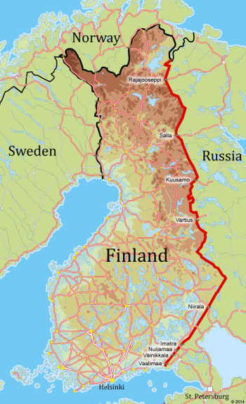 Finland And Russia Border Map A Border That Once Divided Now Unites - Thisisfinland