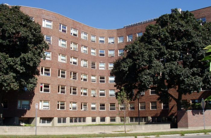 The Baker House is a student dormitory at the Massachusetts Institute of Technology in Boston, U.S. The building is one of the most prestigious works of art designed by Alvar Aalto overseas.