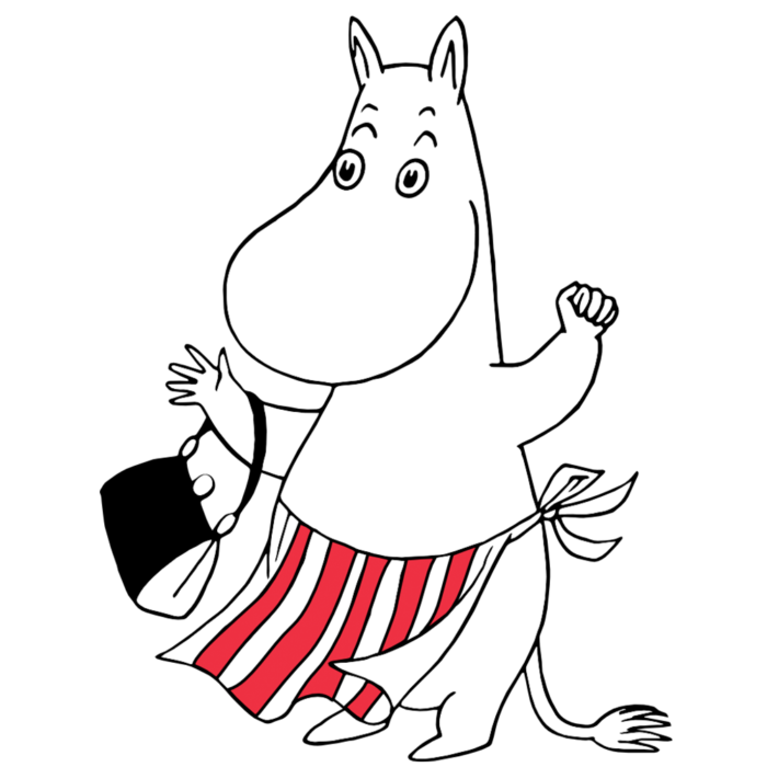 Moominmamma is a calm and collected mother who never lets little things get on her nerves.