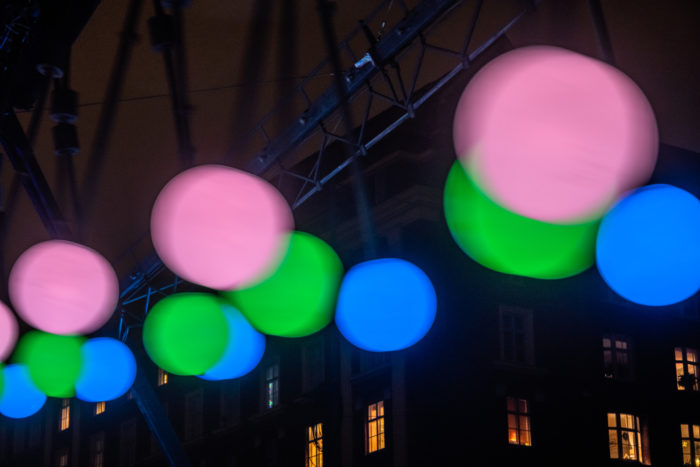 Colourful round-shaped lights.