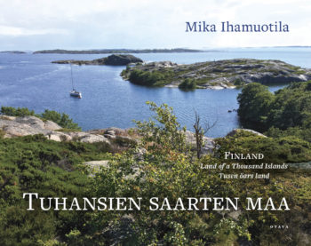 A book cover shows a photo of water and green islands stretching to the horizon.